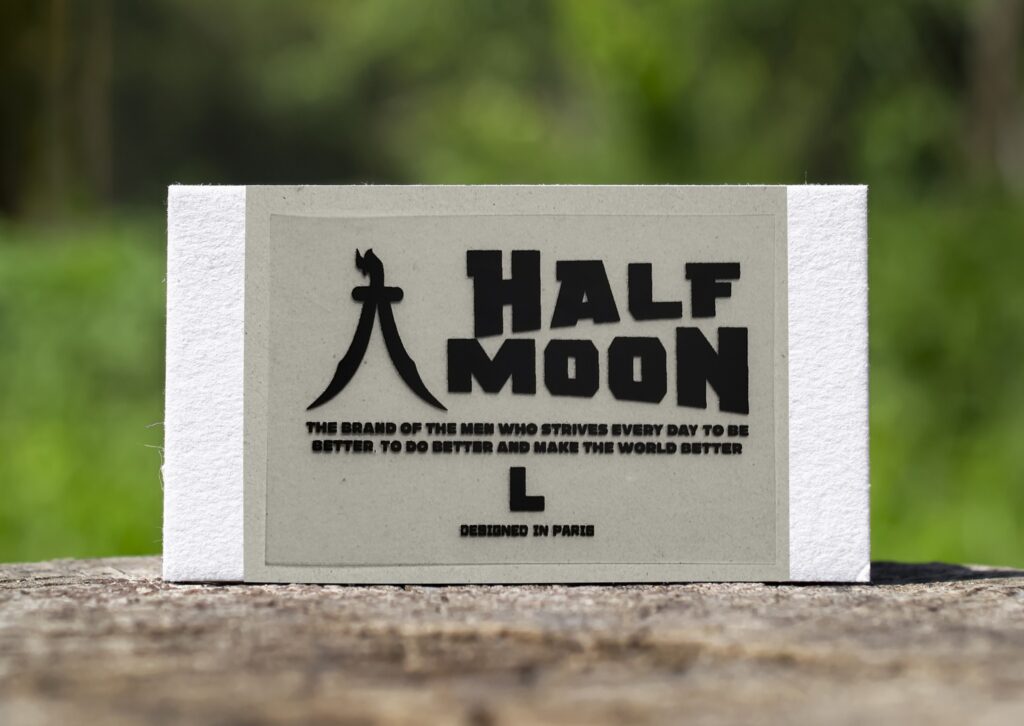 letterpress business card logo mockup outdoor greenery scene